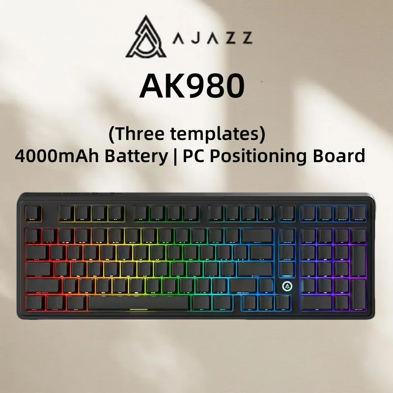 Ajazz AK980 99Key Hot-Swap Mechanical Keyboard Wireless Bluetooth Wired RGB Gasket Mount for PC Laptop Gaming
Ajazz AK980 99Key Hot-Swap Mechanical Keyboard Wireless Bluetooth Wired RGB Gasket Mount for PC Laptop Gaming