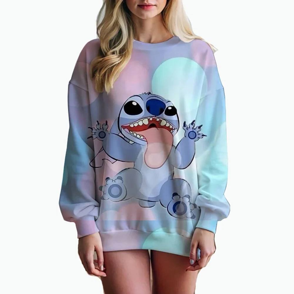 Women's Sweatshirt Funny Cute Stitch print Fashion 2024 Autumn Casual Pullover Comfortable Soft Pullover Loose Outdoor Women Top
Women's Sweatshirt Funny Cute Stitch print Fashion 2024 Autumn Casual Pullover Comfortable Soft Pullover Loose Outdoor Women Top