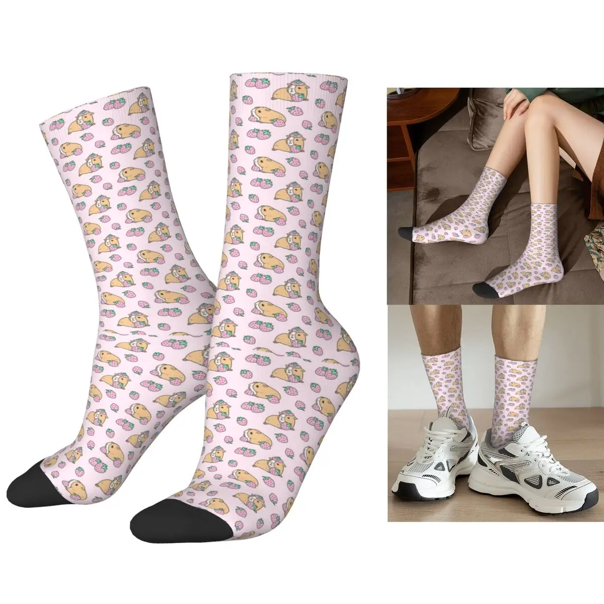 Pink Guinea Pig And Strawberry Socks Harajuku Sweat Absorbing Stockings All Season Long Socks Accessories for Man's Woman's Gift
Pink Guinea Pig And Strawberry Socks Harajuku Sweat Absorbing Stockings All Season Long Socks Accessories for Man's Woman's Gift