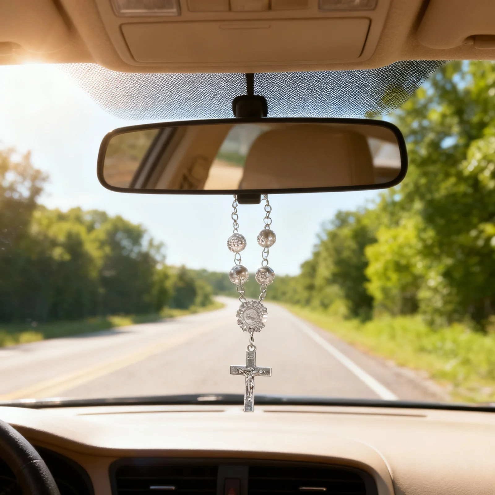 Car Rosary Bracelet Alloy Cross Pendant Rearview Mirror Hanging Accessory Prayer Bead Charm Car Interior Ornament
Car Rosary Bracelet Alloy Cross Pendant Rearview Mirror Hanging Accessory Prayer Bead Charm Car Interior Ornament