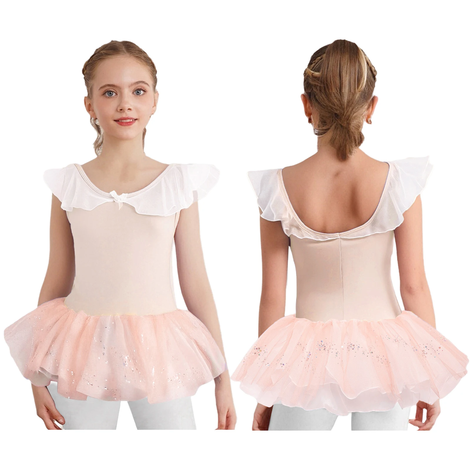 Kids Girls Ballet Gymnastics Dance Sets Sleeveless Backless Leotard with Sequins Tulle Tutu Skirt Figure Skating Lyrical Outfits
Kids Girls Ballet Gymnastics Dance Sets Sleeveless Backless Leotard with Sequins Tulle Tutu Skirt Figure Skating Lyrical Outfits
