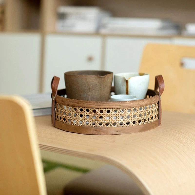 storage basketRattan Woven Storage Basket Room Round Placing Tray for Fruit Bread Breathable Desktop Organizer -Brown
storage basketRattan Woven Storage Basket Room Round Placing Tray for Fruit Bread Breathable Desktop Organizer -Brown