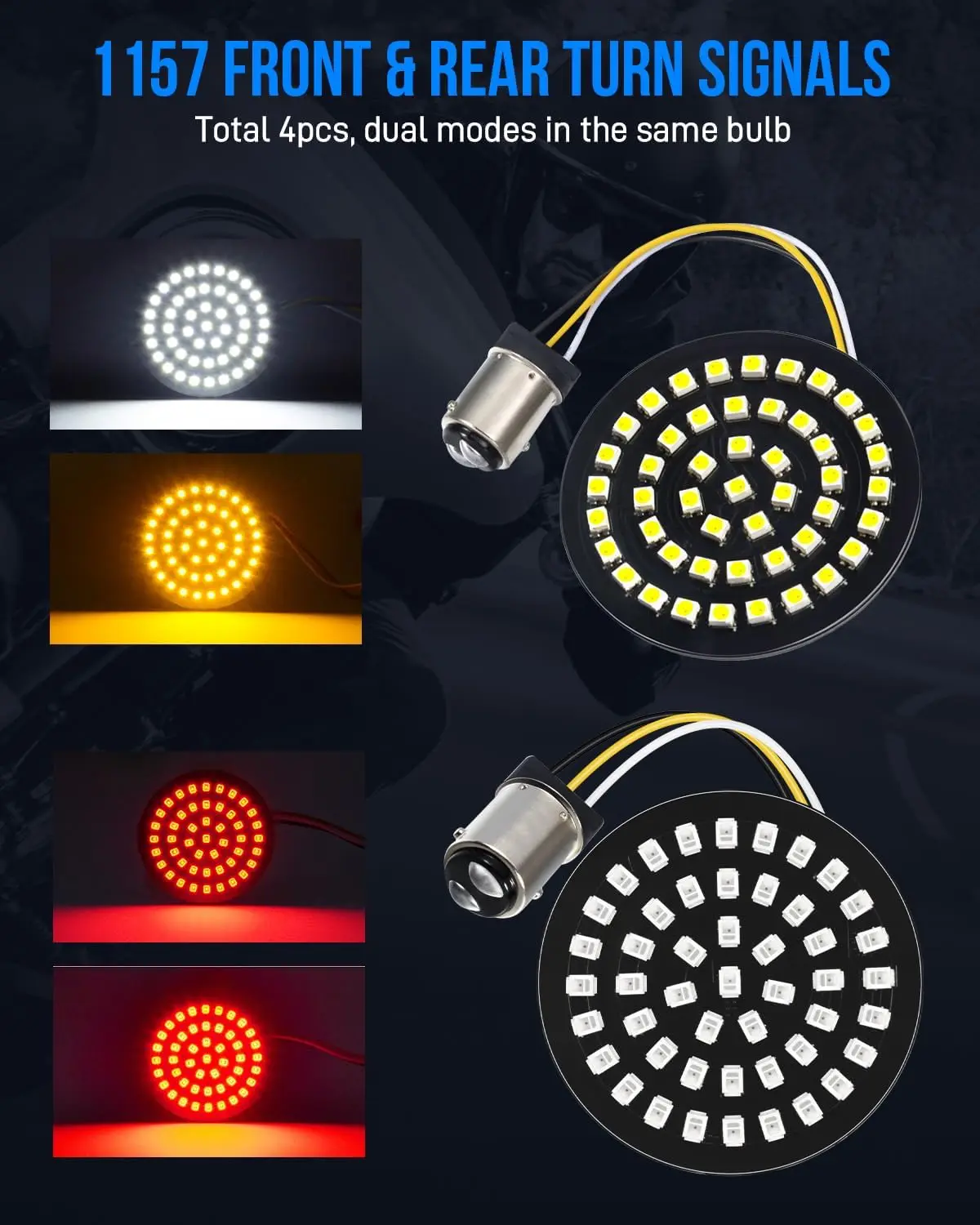 48 светодиодных 2-дюймовых поворотников для Harley Touring Road Glide Road King 1986-2024 с 4 тонированными линзами, передние и задние, подходят для установки
48 светодиодных 2-дюймовых поворотников для Harley Touring Road Glide Road King 1986-2024 с 4 тонированными линзами, передние и задние, подходят для установки