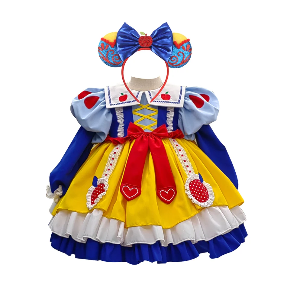 Kids Snow White Lolita Princess Dress Complete Set Girls Cosplay Costume with Headband Magic Wand and Accessories for Party
Kids Snow White Lolita Princess Dress Complete Set Girls Cosplay Costume with Headband Magic Wand and Accessories for Party