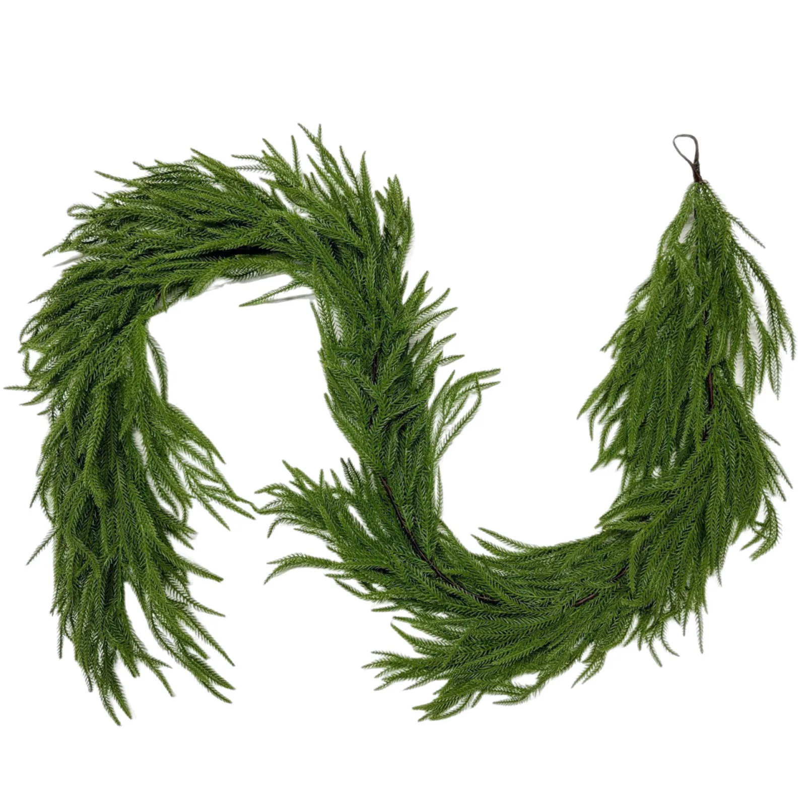 Norfolk Pine Garland Reusable Green Artificial Greenery Wreath Multi-Purpose Xmas Door Wreath for Mantle Fireplace Table
Norfolk Pine Garland Reusable Green Artificial Greenery Wreath Multi-Purpose Xmas Door Wreath for Mantle Fireplace Table