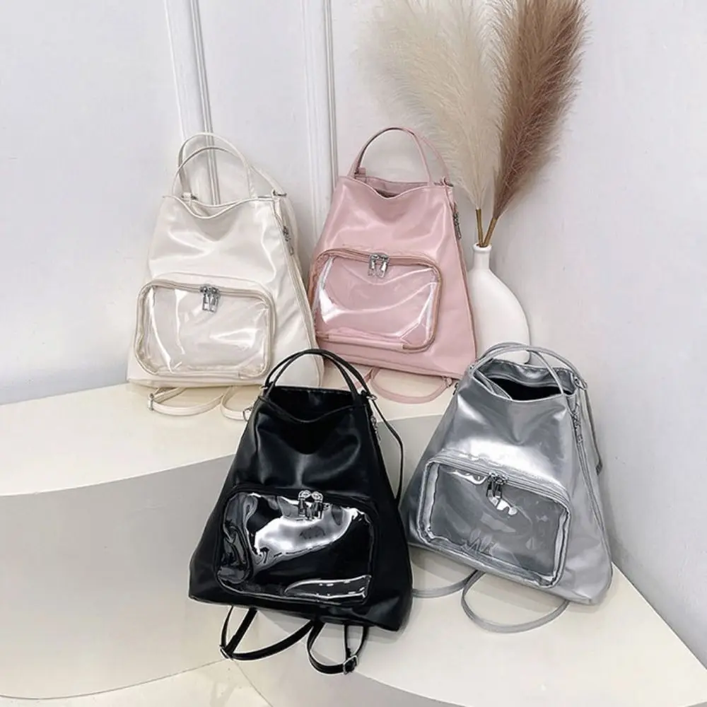 Multifunctional Transparent Itabag Large Capacity Clear Front Pocket PU Backpack Shoulder Bag Dual-use Lolita Tote Bag Student
Multifunctional Transparent Itabag Large Capacity Clear Front Pocket PU Backpack Shoulder Bag Dual-use Lolita Tote Bag Student