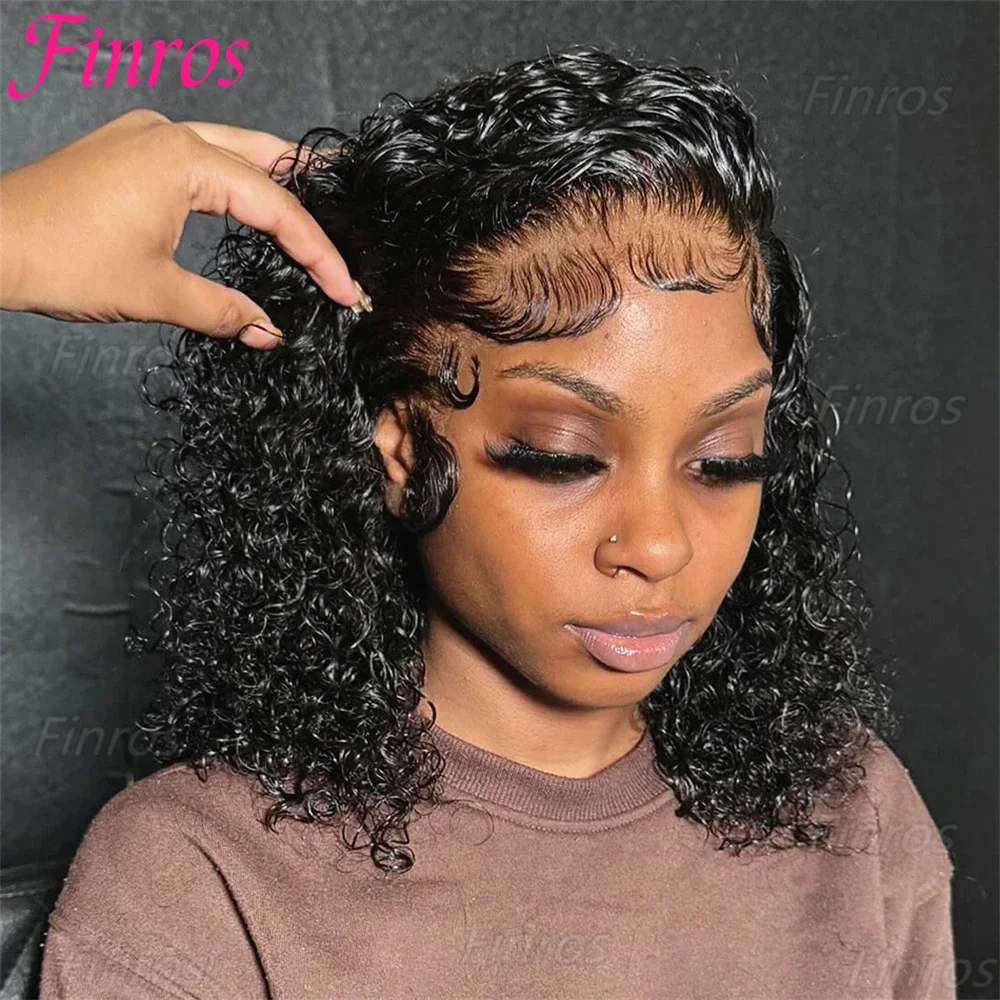 Finros Curly Short Bob 100% Human Hair 13x4 Hd Lace Deep Wave Frontal Wig 4x4 Lace Closure Water Wave Wigs For Women Brazilian
Finros Curly Short Bob 100% Human Hair 13x4 Hd Lace Deep Wave Frontal Wig 4x4 Lace Closure Water Wave Wigs For Women Brazilian