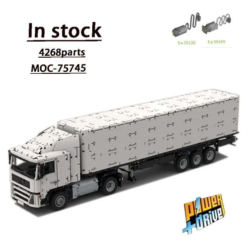 MOC-75745 City Cargo Transport Remote Control Heavy Truck Building Block Model 4268 Parts Kids Birthday Building Block Toy Gift
MOC-75745 City Cargo Transport Remote Control Heavy Truck Building Block Model 4268 Parts Kids Birthday Building Block Toy Gift