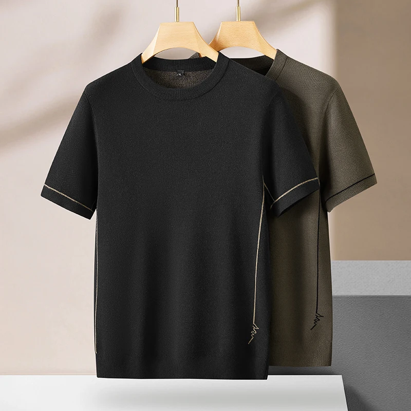 Мужской свитер большого размера премиум-класса 7XL, пуловеры с короткими рукавами, вязаные летние высококачественные шелковистые удобные эластичные Sueters De Hombre
Мужской свитер большого размера премиум-класса 7XL, пуловеры с короткими рукавами, вязаные летние высококачественные шелковистые удобные эластичные Sueters De Hombre