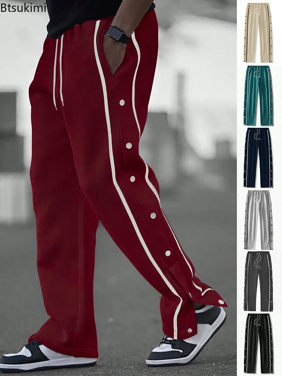 2025 Casual Streetwear Men's Trendy Side Breasted Design Baggy Pants Spring Autumn New Men's Straight Leg Drawstring Sweatpants
2025 Casual Streetwear Men's Trendy Side Breasted Design Baggy Pants Spring Autumn New Men's Straight Leg Drawstring Sweatpants