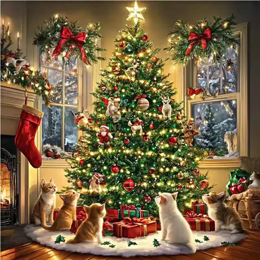 Christmas Tree Diamond Embroidery Winter Painting DIY Suitable For Beginners Cat Diamond Mosaic Landscape Christmas decor Gift
Christmas Tree Diamond Embroidery Winter Painting DIY Suitable For Beginners Cat Diamond Mosaic Landscape Christmas decor Gift