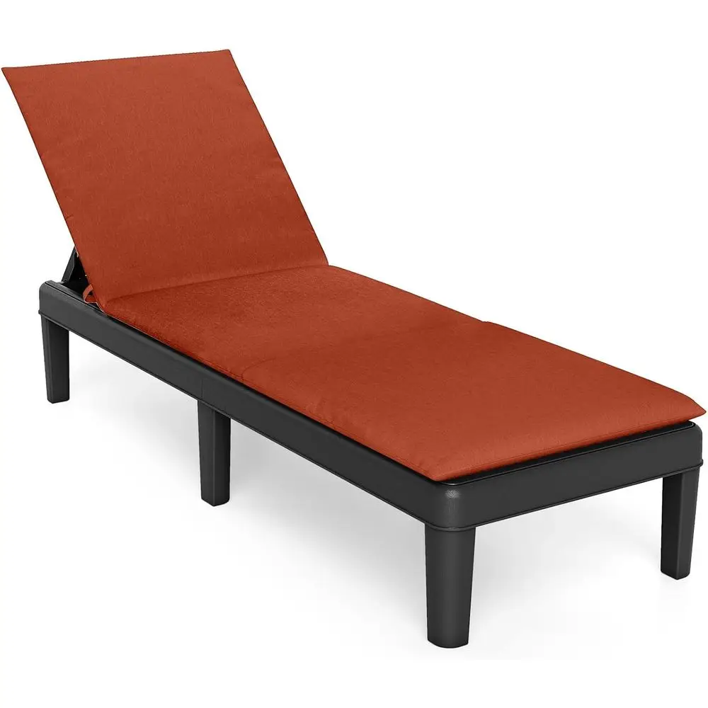 Rattan Recliner Lounge Chair with Removable Cushion & Adjustable Backrest for Patio Tanning (Black & Orange)
Rattan Recliner Lounge Chair with Removable Cushion & Adjustable Backrest for Patio Tanning (Black & Orange)