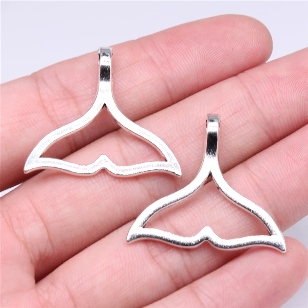 Wholesale 100pcs/bag 32x29mm Whale Tail Charms Wholesale For Jewelry Making Antique Silver Color Zinc Alloy Charms
Wholesale 100pcs/bag 32x29mm Whale Tail Charms Wholesale For Jewelry Making Antique Silver Color Zinc Alloy Charms