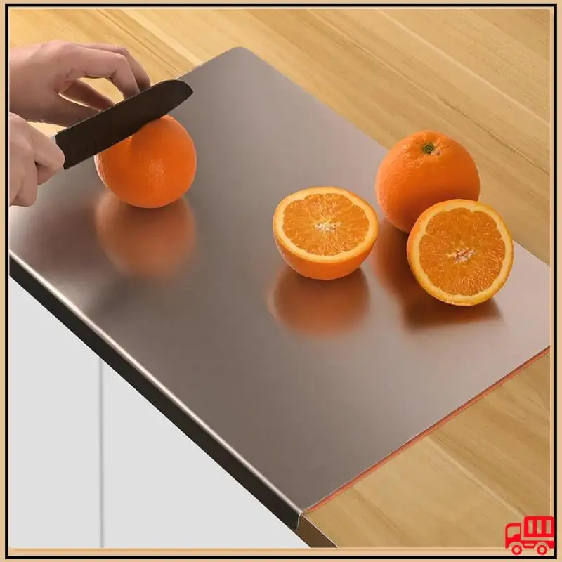 Reliable Stainless Steel Cutting Boards With Silicone Mat For Meat, Cutting Kitchen Board With Counter Lip, For Kitchen
Reliable Stainless Steel Cutting Boards With Silicone Mat For Meat, Cutting Kitchen Board With Counter Lip, For Kitchen