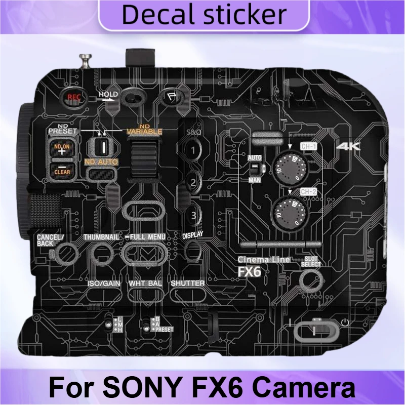 For SONY FX6 Camera Sticker Vinyl Wrap Film Body Protective for Sony ILME-FX6VK Camera Anti-Scratch Decal Skin Protector Coat
For SONY FX6 Camera Sticker Vinyl Wrap Film Body Protective for Sony ILME-FX6VK Camera Anti-Scratch Decal Skin Protector Coat