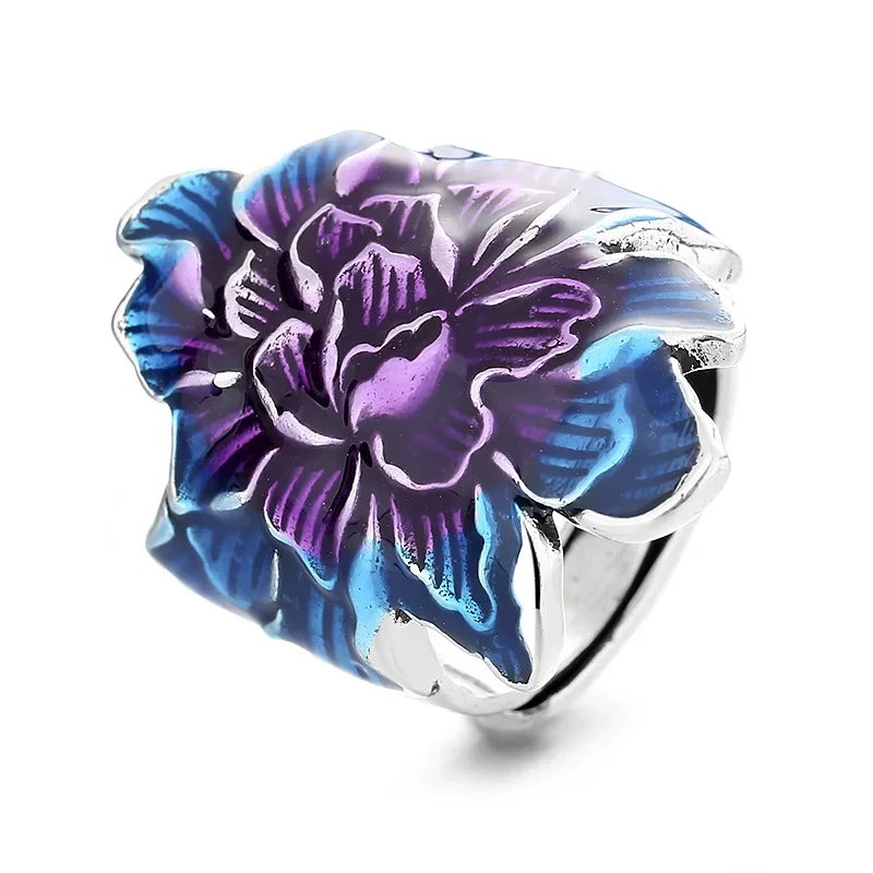 Vintage Ethnic Style Enamel Fired Blue Peony Flower Adjustable Ring for Women Fashion Floral Luxury Party Vacation Jewelry Gifts
Vintage Ethnic Style Enamel Fired Blue Peony Flower Adjustable Ring for Women Fashion Floral Luxury Party Vacation Jewelry Gifts