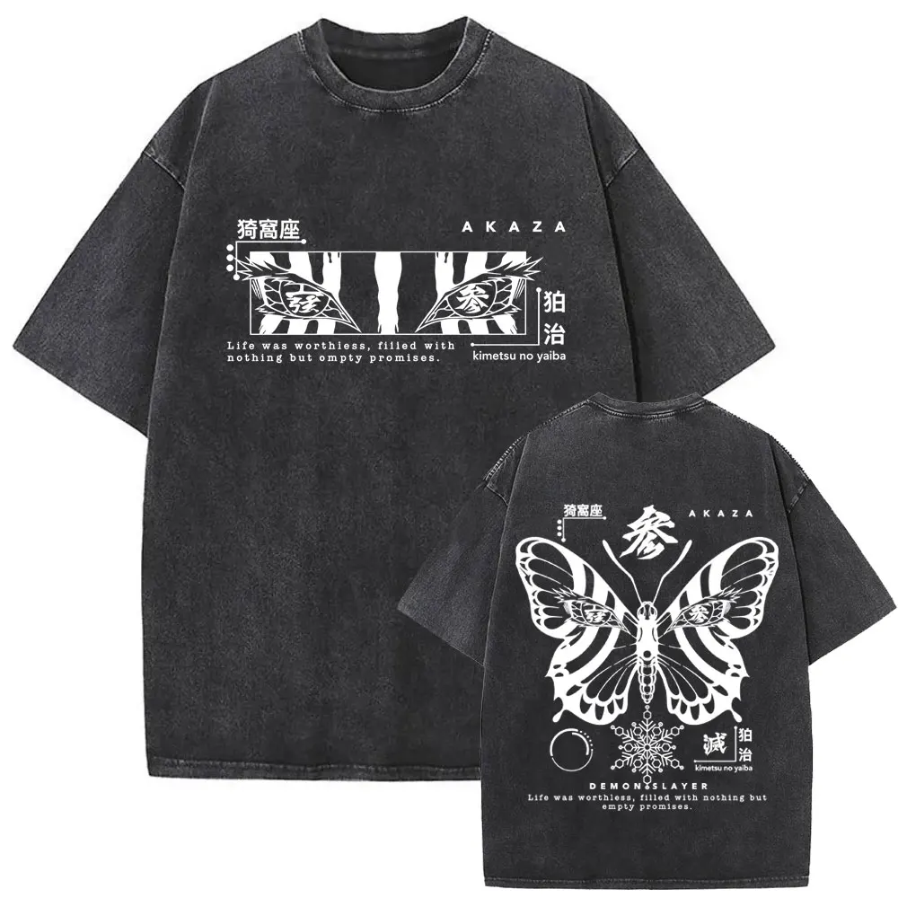 Washed Vintage Anime Demon Slayer Akaza Butterfly Eyes Graphic T Shirts Men Women Cartoon Manga Merch T-shirt Male Cotton Tshirt
Washed Vintage Anime Demon Slayer Akaza Butterfly Eyes Graphic T Shirts Men Women Cartoon Manga Merch T-shirt Male Cotton Tshirt