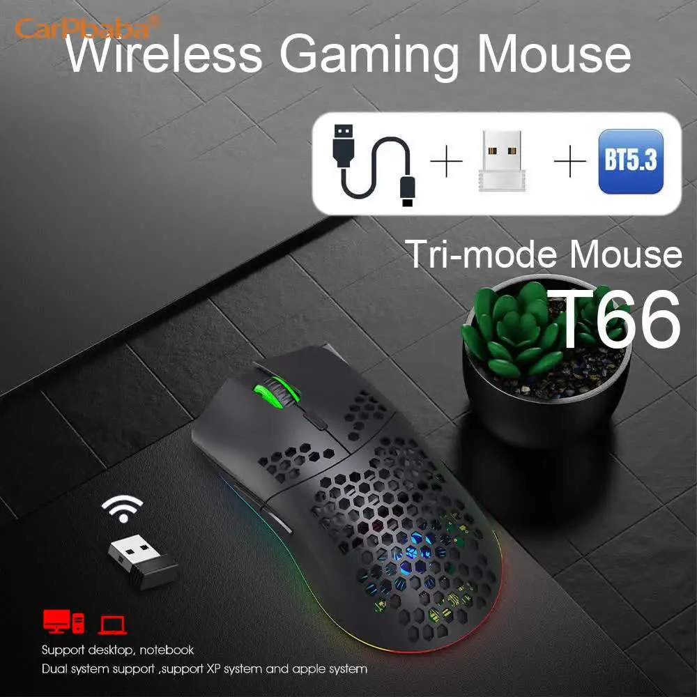 2.4G Bluetooth Tri-mode 3600DPI Gaming Wireless Mouse Luminous 600mAh Rechargeable Mouse 6 Buttons Macro Programmable Mice
2.4G Bluetooth Tri-mode 3600DPI Gaming Wireless Mouse Luminous 600mAh Rechargeable Mouse 6 Buttons Macro Programmable Mice