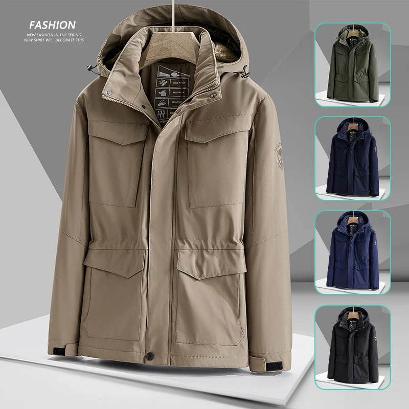 Men Winter Parka Down Jackets Military New Winter Cargo Jacket Outdoor Multiple Pockets Windproof and Waterproof Jacket Coat
Men Winter Parka Down Jackets Military New Winter Cargo Jacket Outdoor Multiple Pockets Windproof and Waterproof Jacket Coat