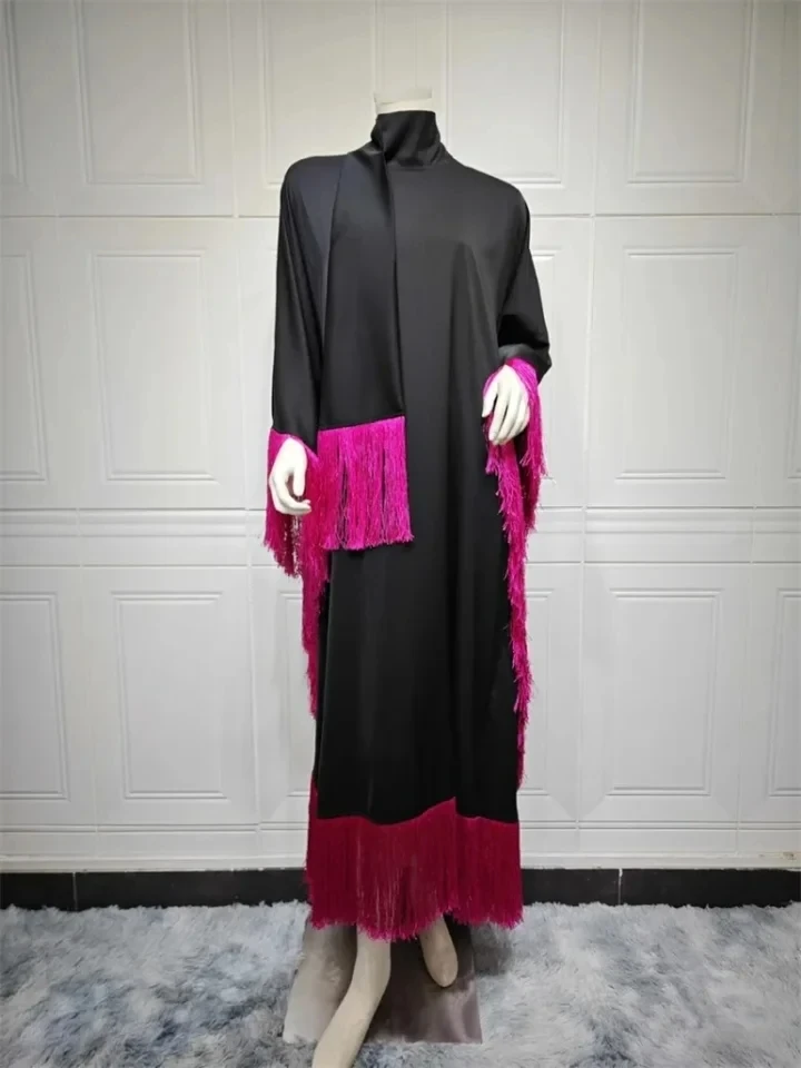 Evening Dresses For Muslim Fashion Women 2025 Batwing Sleeve Tassel Islami Abaya Clothing Kimono Morocco Dubai Caftan
Evening Dresses For Muslim Fashion Women 2025 Batwing Sleeve Tassel Islami Abaya Clothing Kimono Morocco Dubai Caftan