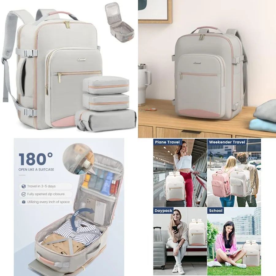 Travel Backpack for Women and Men 40L, Airline Approved Carry On Backpack Travel Essentials, TSA Carry on Luggage, Waterproof P
Travel Backpack for Women and Men 40L, Airline Approved Carry On Backpack Travel Essentials, TSA Carry on Luggage, Waterproof P