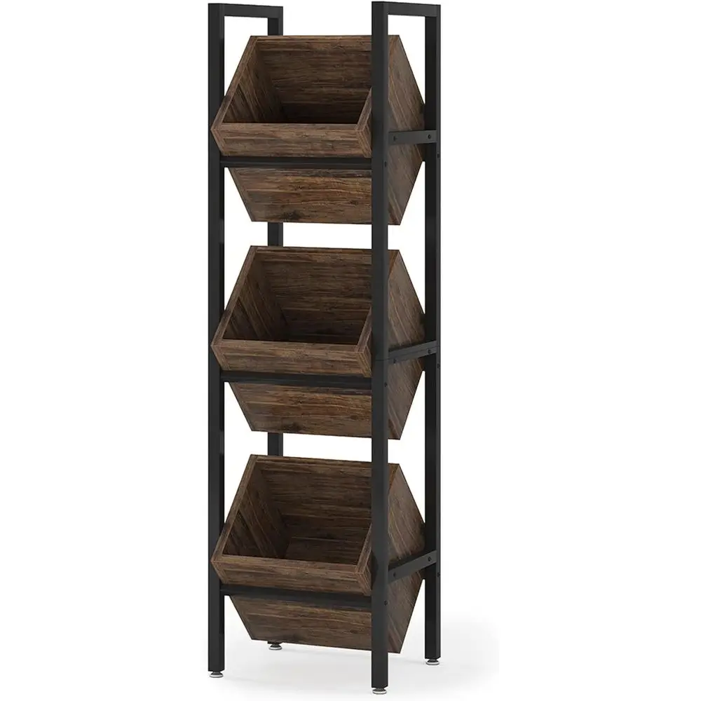 Freestanding 3-Tier Wooden Wine Rack, Wobble-Free Display Shelf, Liquor Bottle Organizer for Kitchen Cellar
Freestanding 3-Tier Wooden Wine Rack, Wobble-Free Display Shelf, Liquor Bottle Organizer for Kitchen Cellar