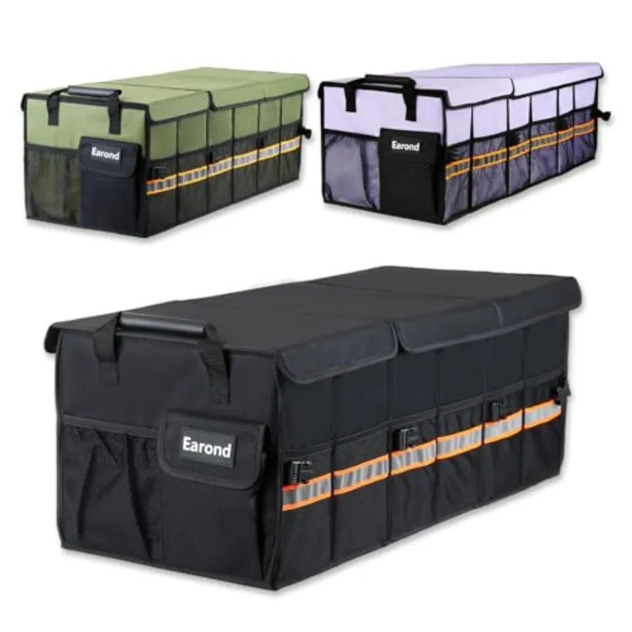 Car Trunk Organizer with Lid Collapsible Storage with Multi Compartments and Securing Straps for SUV Sedan Jeep Black
Car Trunk Organizer with Lid Collapsible Storage with Multi Compartments and Securing Straps for SUV Sedan Jeep Black