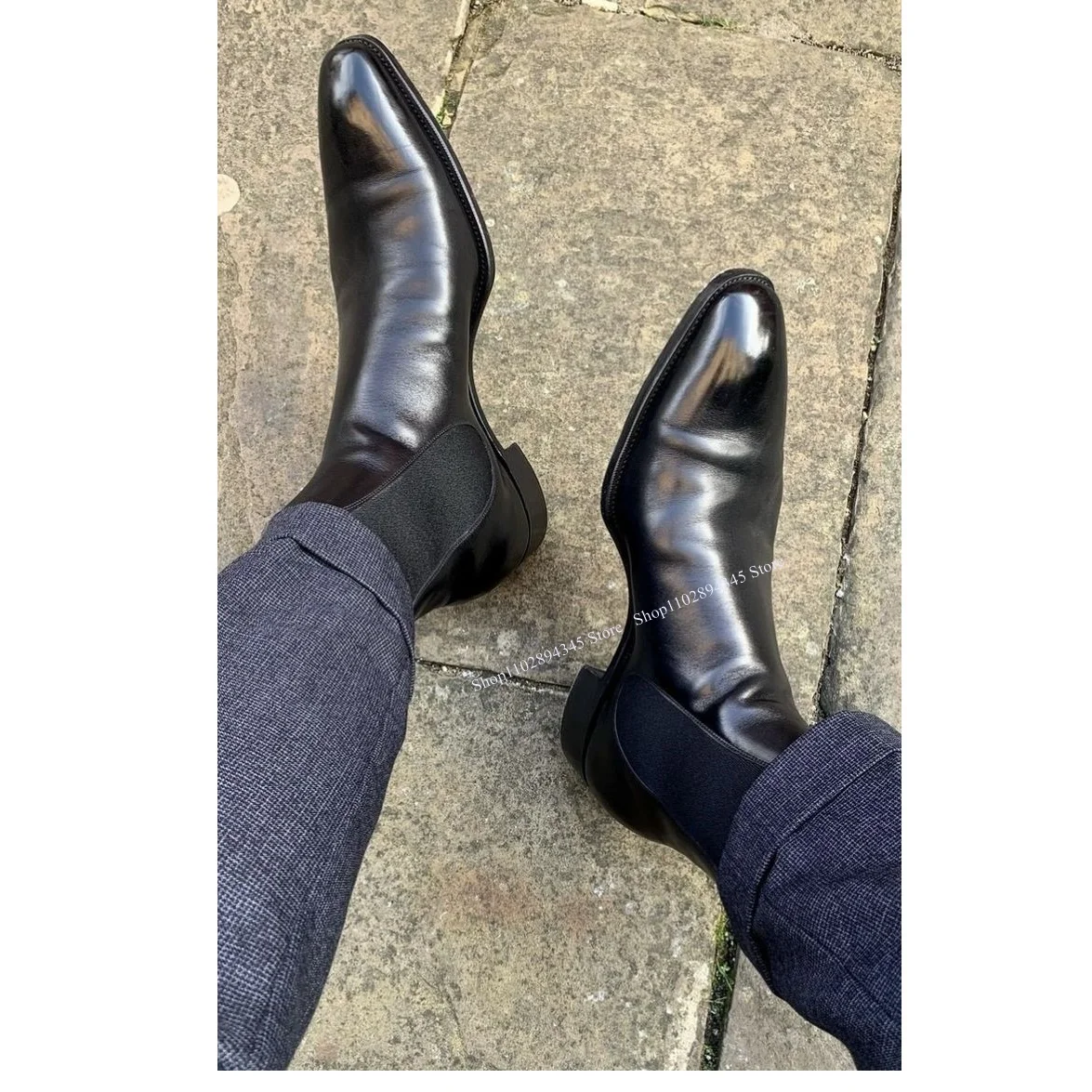 Black Elastic Mid Calf Men Shoes Men's Dress Shoes Leather Boots High Quality Party Shoes Fashion Big Size 48 Zapatillas Mujer
Black Elastic Mid Calf Men Shoes Men's Dress Shoes Leather Boots High Quality Party Shoes Fashion Big Size 48 Zapatillas Mujer