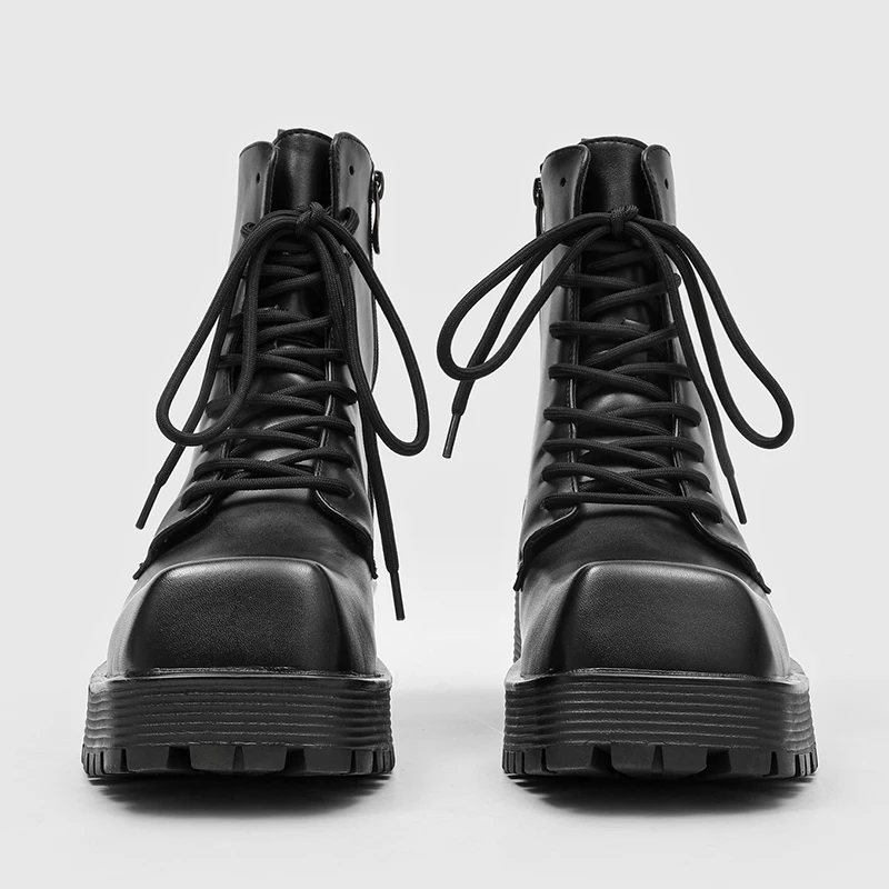 Retro Square Toe Thick Soled Men High Top Boots Non Slip Height Increasing Personalized Fashionable Motorcycle Boots
Retro Square Toe Thick Soled Men High Top Boots Non Slip Height Increasing Personalized Fashionable Motorcycle Boots