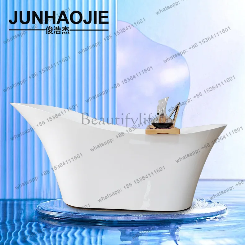 B & B hotel seamless splicing thin edge full skirt independent simple acrylic modern bathtub
B & B hotel seamless splicing thin edge full skirt independent simple acrylic modern bathtub