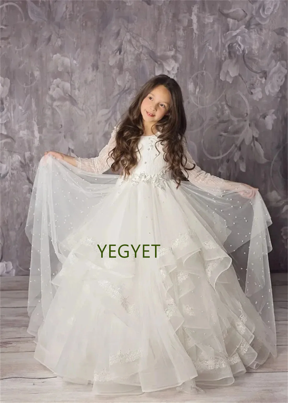 CustomizedFlower Girl Dress White Fluffy Tulle Lace Decal Full Sleeve Wedding Elegant Flower Children's First Communion Gatherin
CustomizedFlower Girl Dress White Fluffy Tulle Lace Decal Full Sleeve Wedding Elegant Flower Children's First Communion Gatherin