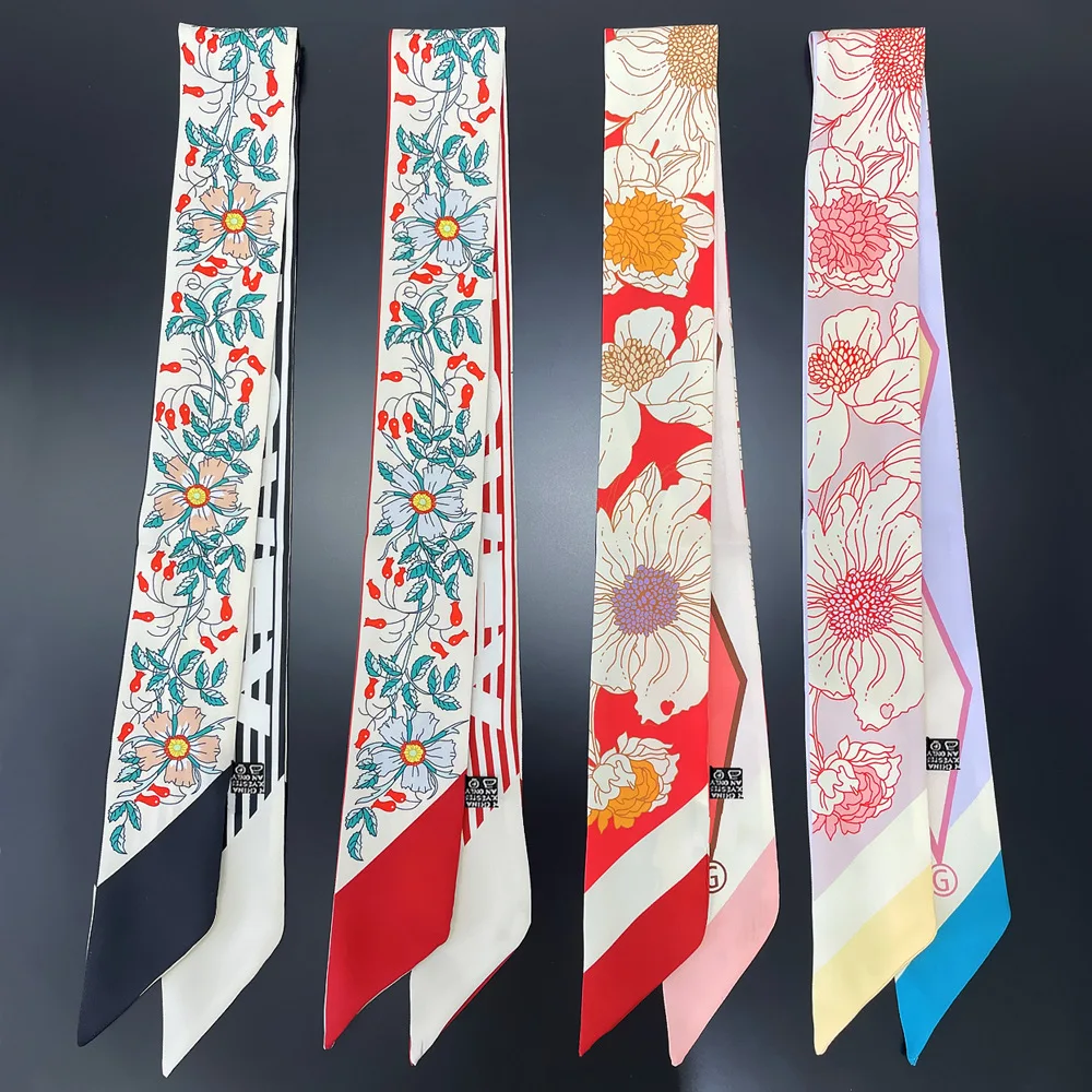 Fashionable Floral Silk Scarf Women's Long Ribbon Hairband Necktie Scarf Stylish Accessory for All Seasons Polyester Fiber
Fashionable Floral Silk Scarf Women's Long Ribbon Hairband Necktie Scarf Stylish Accessory for All Seasons Polyester Fiber
