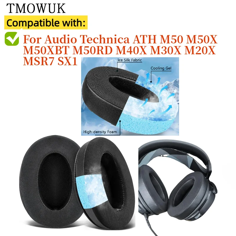 Replacement Ice Gel Ear Pads For Audio Technica ATH M50 M50X M50XBT M50RD M40X M30X M20X MSR7 SX1 Soft Leather Foam Earmuffs
Replacement Ice Gel Ear Pads For Audio Technica ATH M50 M50X M50XBT M50RD M40X M30X M20X MSR7 SX1 Soft Leather Foam Earmuffs