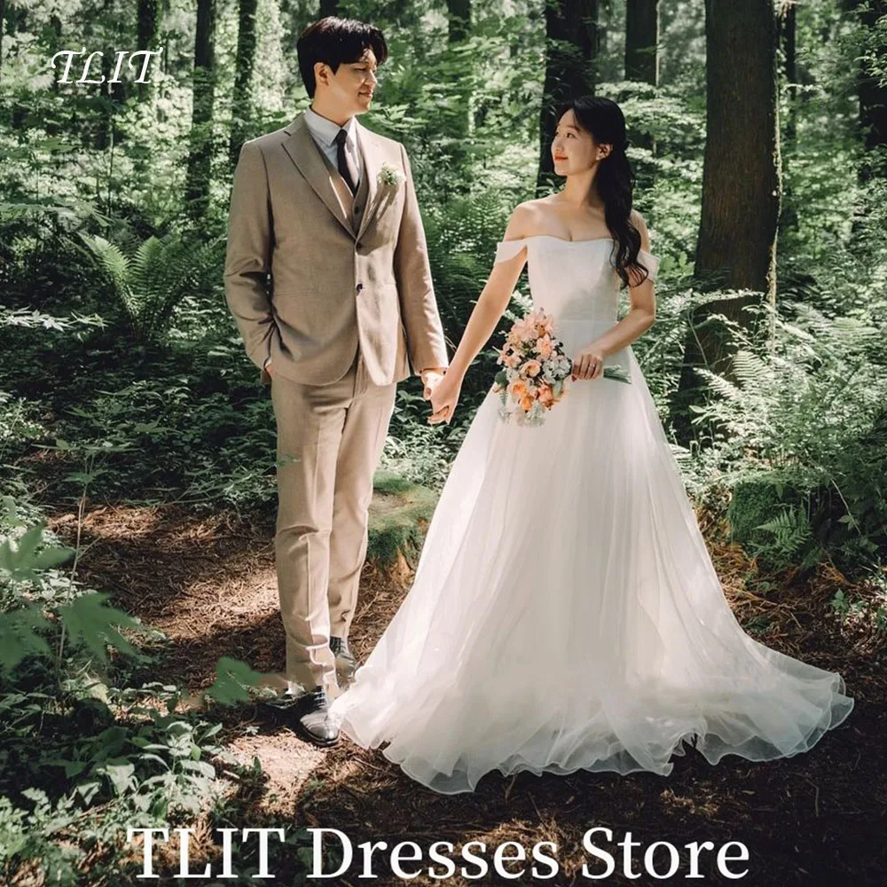 TLIT White Soft Tulle Off the Shoulder Evening Dresses Strapless Simple Elegant Prom Gown Photo Shoot Dresses Customized
TLIT White Soft Tulle Off the Shoulder Evening Dresses Strapless Simple Elegant Prom Gown Photo Shoot Dresses Customized