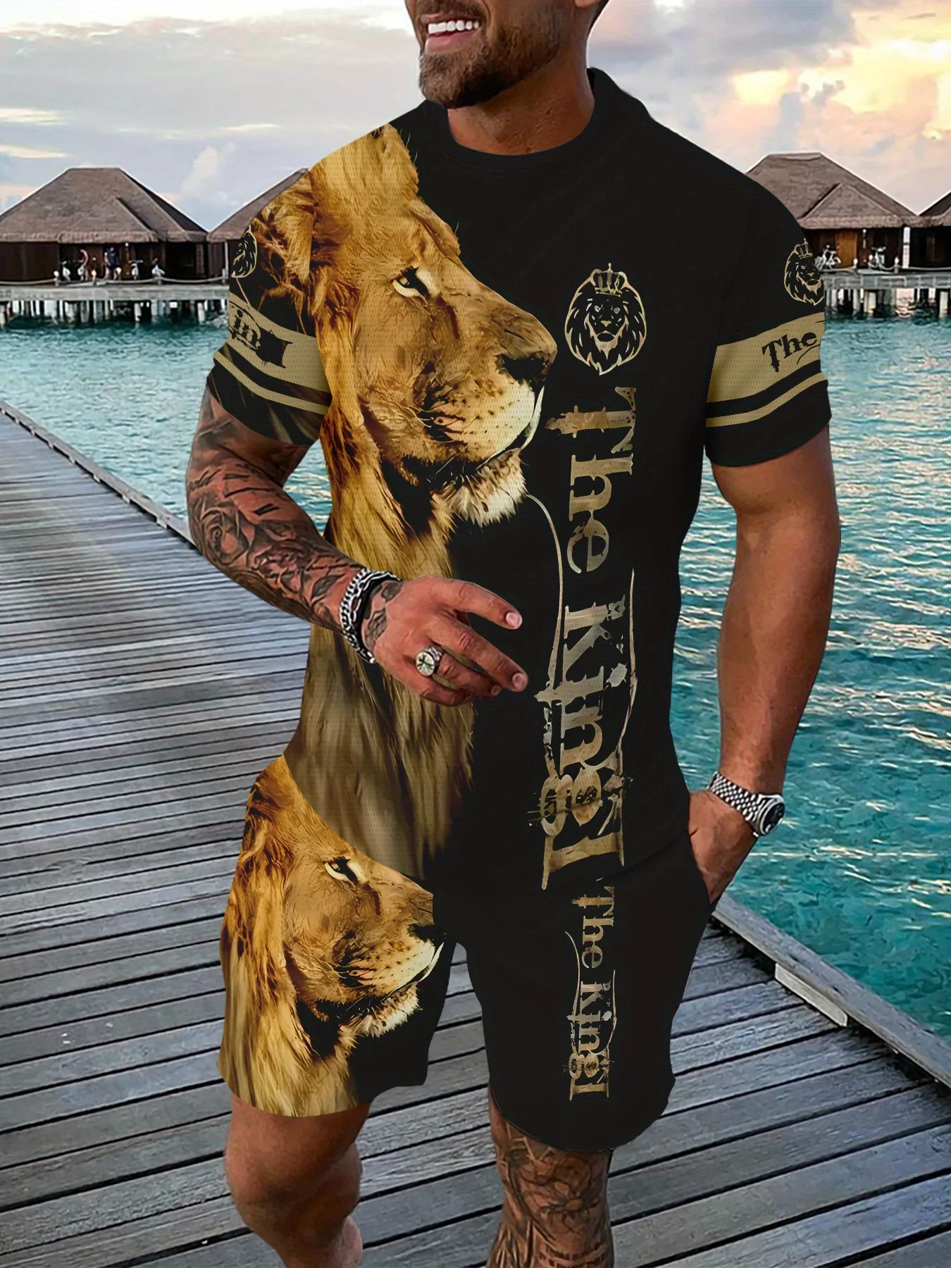 Casual Sports Suit Breathable Outdoor Casual Men's T-Shirt and Pants Suit Summer 3D Printing Men's and Adult Suit
Casual Sports Suit Breathable Outdoor Casual Men's T-Shirt and Pants Suit Summer 3D Printing Men's and Adult Suit