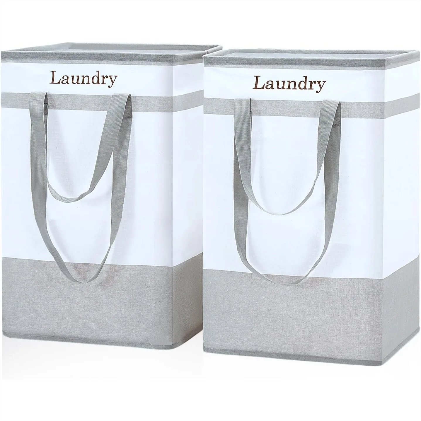 78L Laundry Basket 2Pack with Easy Carry Handles, Collapsible Hampers for Bathroom Clothes Storage Grey
78L Laundry Basket 2Pack with Easy Carry Handles, Collapsible Hampers for Bathroom Clothes Storage Grey