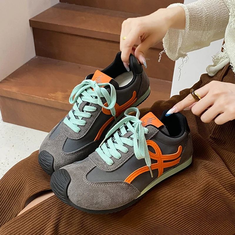 Retro Patchwork Color Dequn Shoes Women's 2026 Spring Summer New Korean Style Versatile Student Agan Flat Bottom Casual Sport...
Retro Patchwork Color Dequn Shoes Women's 2026 Spring Summer New Korean Style Versatile Student Agan Flat Bottom Casual Sport...