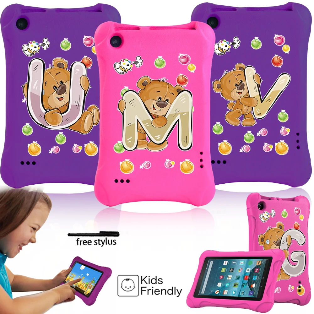 Tablet Kids Case for Fire 7 5th 2015/7th 2017/9th 2019 EVA Soft Shell Bear Initial Name 26 Letter Series Cover + stylus
Tablet Kids Case for Fire 7 5th 2015/7th 2017/9th 2019 EVA Soft Shell Bear Initial Name 26 Letter Series Cover + stylus