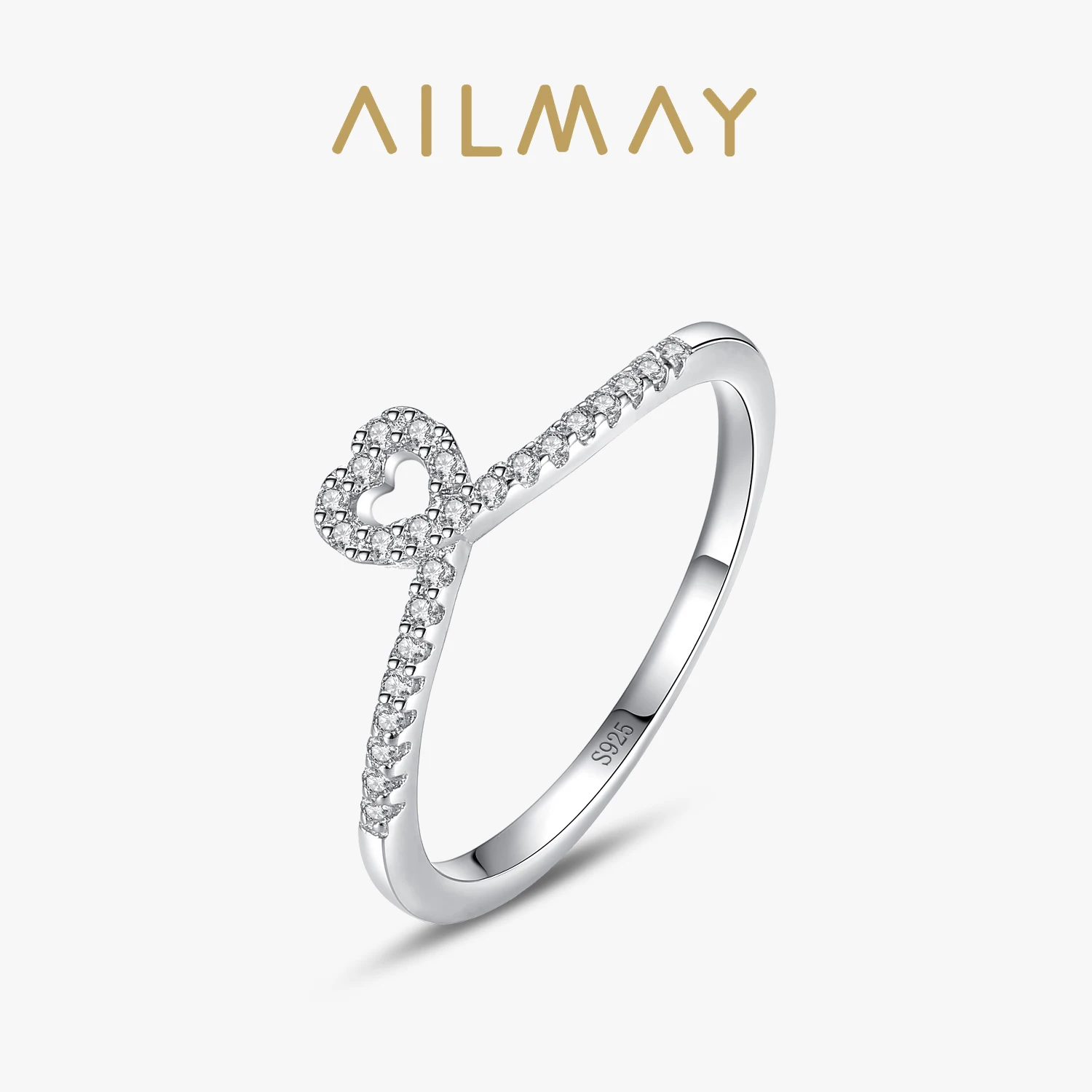 Ailmay Real 925 Sterling Silver Hearts Stackable Finger Rings Simple Fashion For Women Girls Anti-allergy Fine Jewelry Gifts
Ailmay Real 925 Sterling Silver Hearts Stackable Finger Rings Simple Fashion For Women Girls Anti-allergy Fine Jewelry Gifts