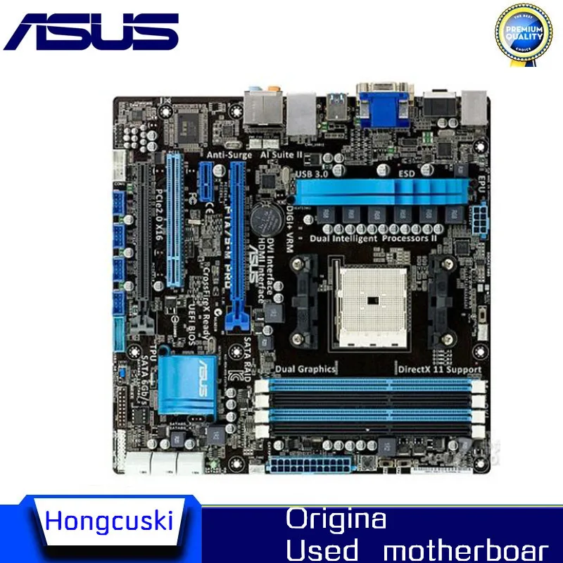 Used For ASUS F1A75-M PRO original motherboard Socket FM1 DDR3 USB3.0 SATA3 A75 Desktop Motherboard
Used For ASUS F1A75-M PRO original motherboard Socket FM1 DDR3 USB3.0 SATA3 A75 Desktop Motherboard