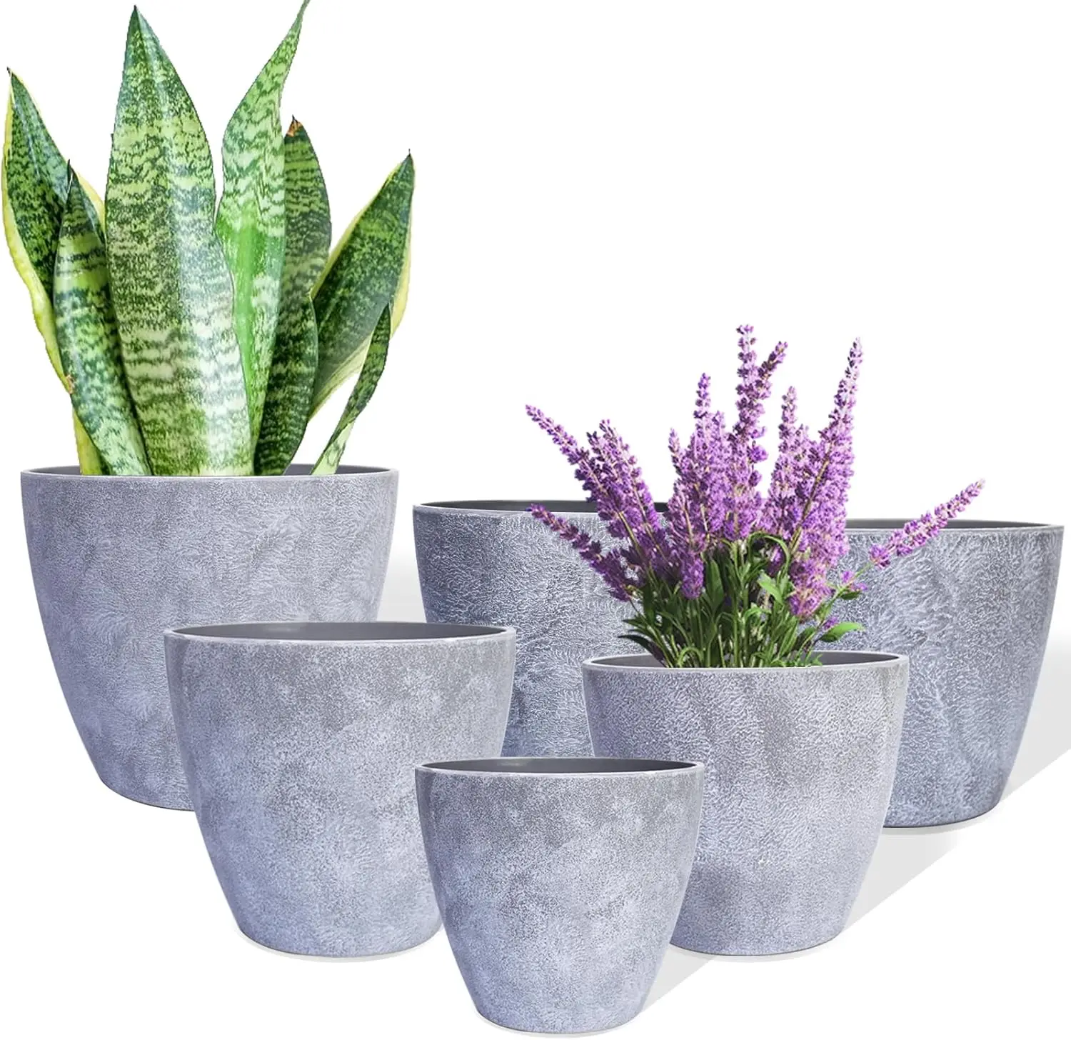 Plant Pots Indoor 7.5/6.5/6/5/4/3.5 Inch Set of 6 Plastic Planters with Drainage Hole and Plug, Flower Pots for Indoor Outdoor
Plant Pots Indoor 7.5/6.5/6/5/4/3.5 Inch Set of 6 Plastic Planters with Drainage Hole and Plug, Flower Pots for Indoor Outdoor