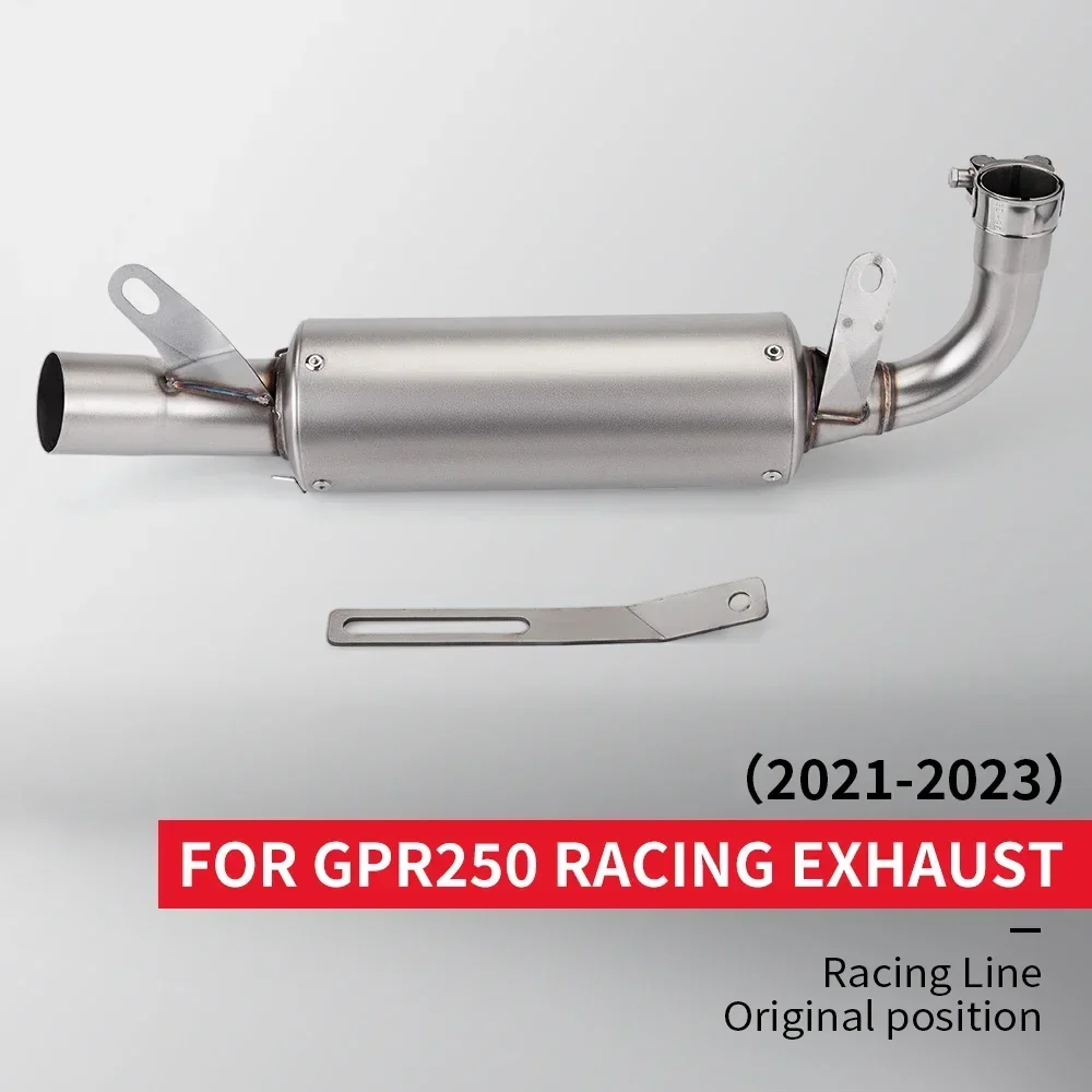 Suitable for GPR250 motorcycle middle pipe stainless steel connection Racing Line Original position exhaust pipe 2021-2023
Suitable for GPR250 motorcycle middle pipe stainless steel connection Racing Line Original position exhaust pipe 2021-2023