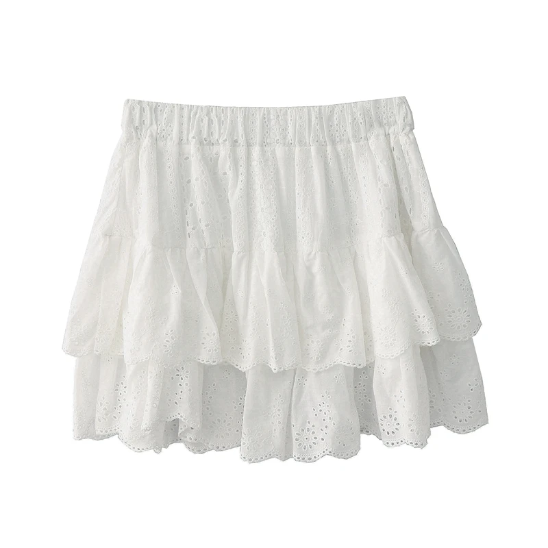 French Retro Ballet Skirt Women Summer Pure Cotton Embroidered Ruffle Edge Cake White Midi Short Skirt
French Retro Ballet Skirt Women Summer Pure Cotton Embroidered Ruffle Edge Cake White Midi Short Skirt