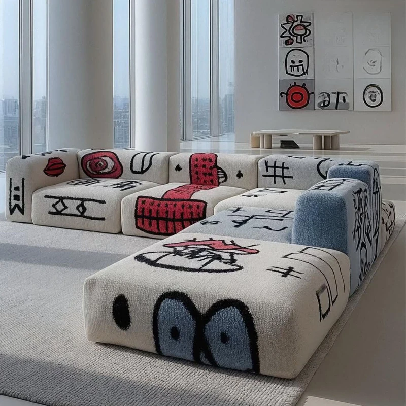 Creative Alien Combination Graffiti Art Fabric Sofa Living Room Villa Gallery Artwork
Creative Alien Combination Graffiti Art Fabric Sofa Living Room Villa Gallery Artwork