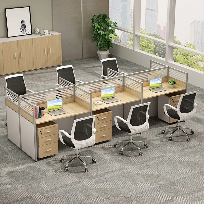 Staff desk booth simple modern 2/4/6 screen partition office furniture combination four people
Staff desk booth simple modern 2/4/6 screen partition office furniture combination four people