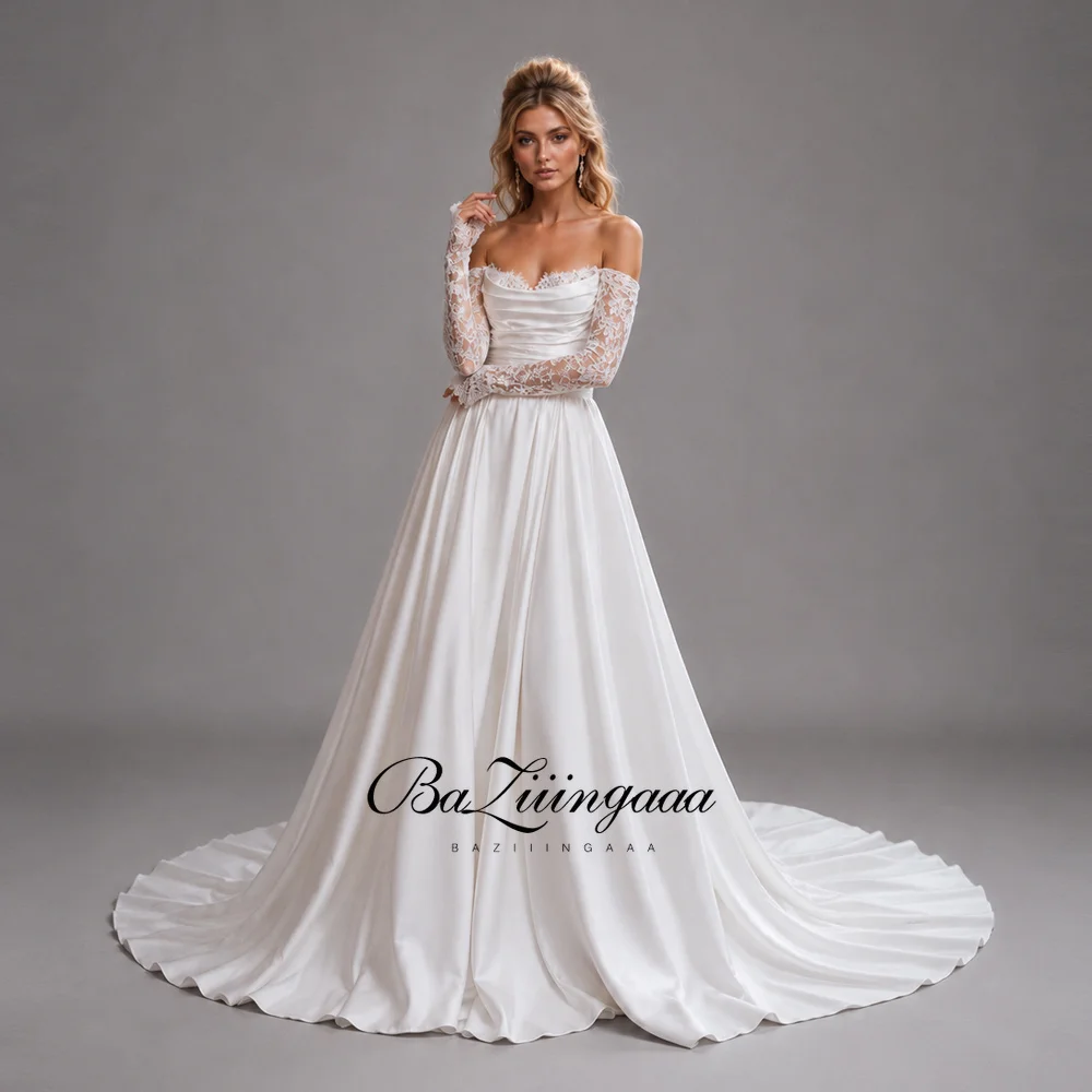 Simple Wedding Dresses Chiffon Appliques Strapless A-LINE Back Zipper Design Court Train Lace Bride Church Wedding
Simple Wedding Dresses Chiffon Appliques Strapless A-LINE Back Zipper Design Court Train Lace Bride Church Wedding