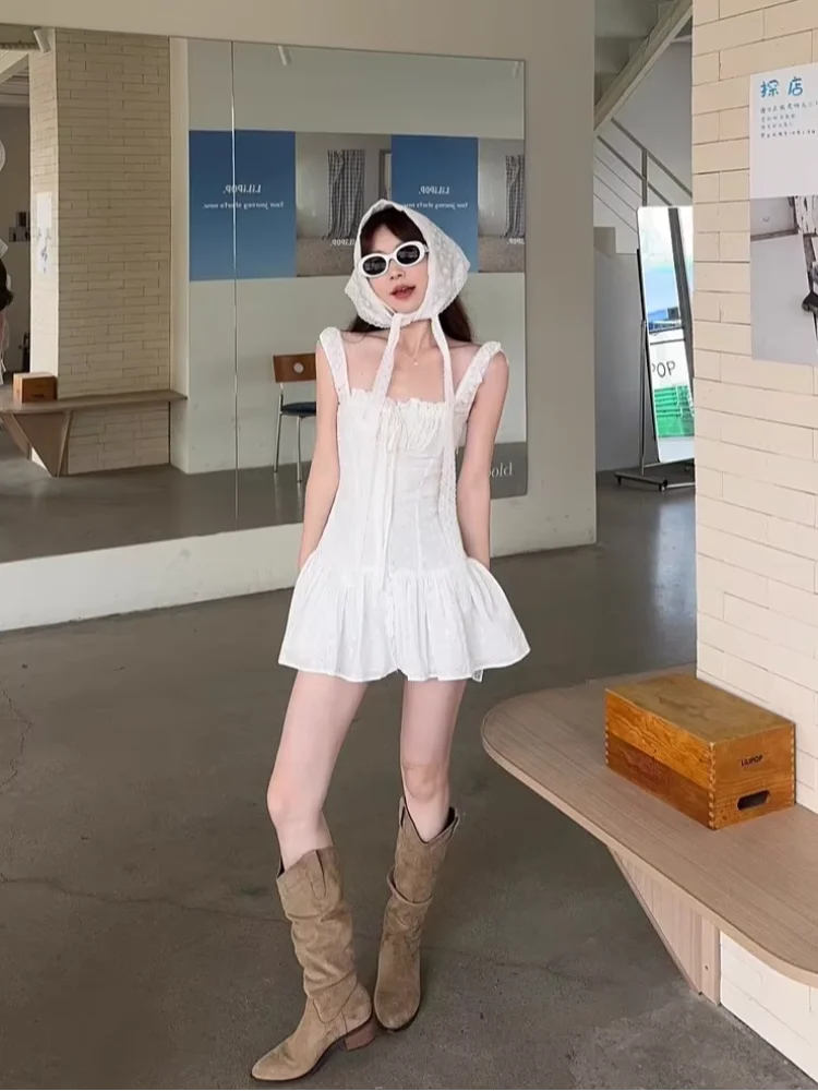 Women Solid Square-neck Waist Straps Dress Fashion Off-shoulder Slim Fitting Mini Dresses 2026 Lady Vacation Beach Outfits New
Women Solid Square-neck Waist Straps Dress Fashion Off-shoulder Slim Fitting Mini Dresses 2026 Lady Vacation Beach Outfits New