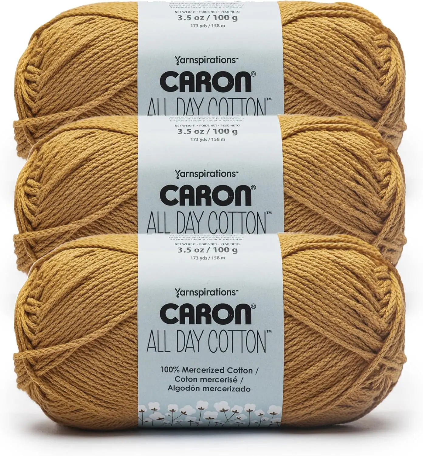 100% Mercerized Cotton Yarn 3 Pack Golden 173 Yards Each for Knitting Crochet Amigurumi
100% Mercerized Cotton Yarn 3 Pack Golden 173 Yards Each for Knitting Crochet Amigurumi