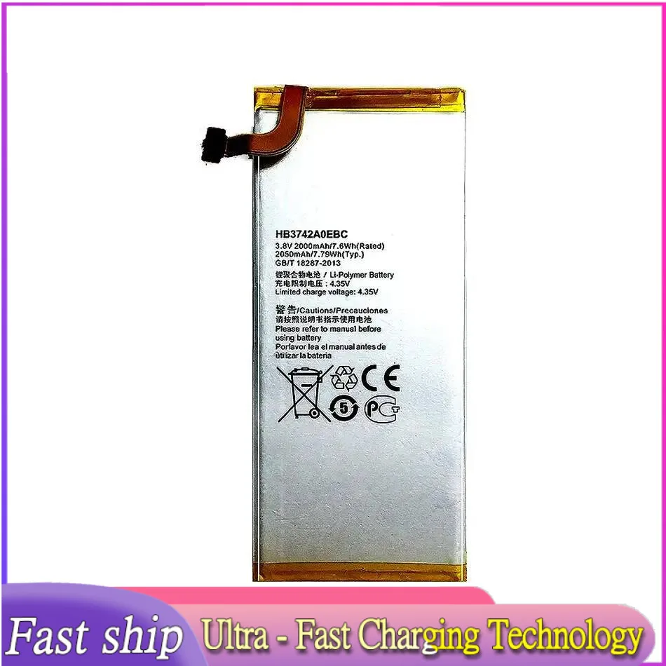 Аккумулятор мобильного телефона HB3742A0EBC 2050 мАч для Huawei Ascend P6 P6-U06 p6-c00 p6-T00 G6 G620 G621 G620s G630
Аккумулятор мобильного телефона HB3742A0EBC 2050 мАч для Huawei Ascend P6 P6-U06 p6-c00 p6-T00 G6 G620 G621 G620s G630