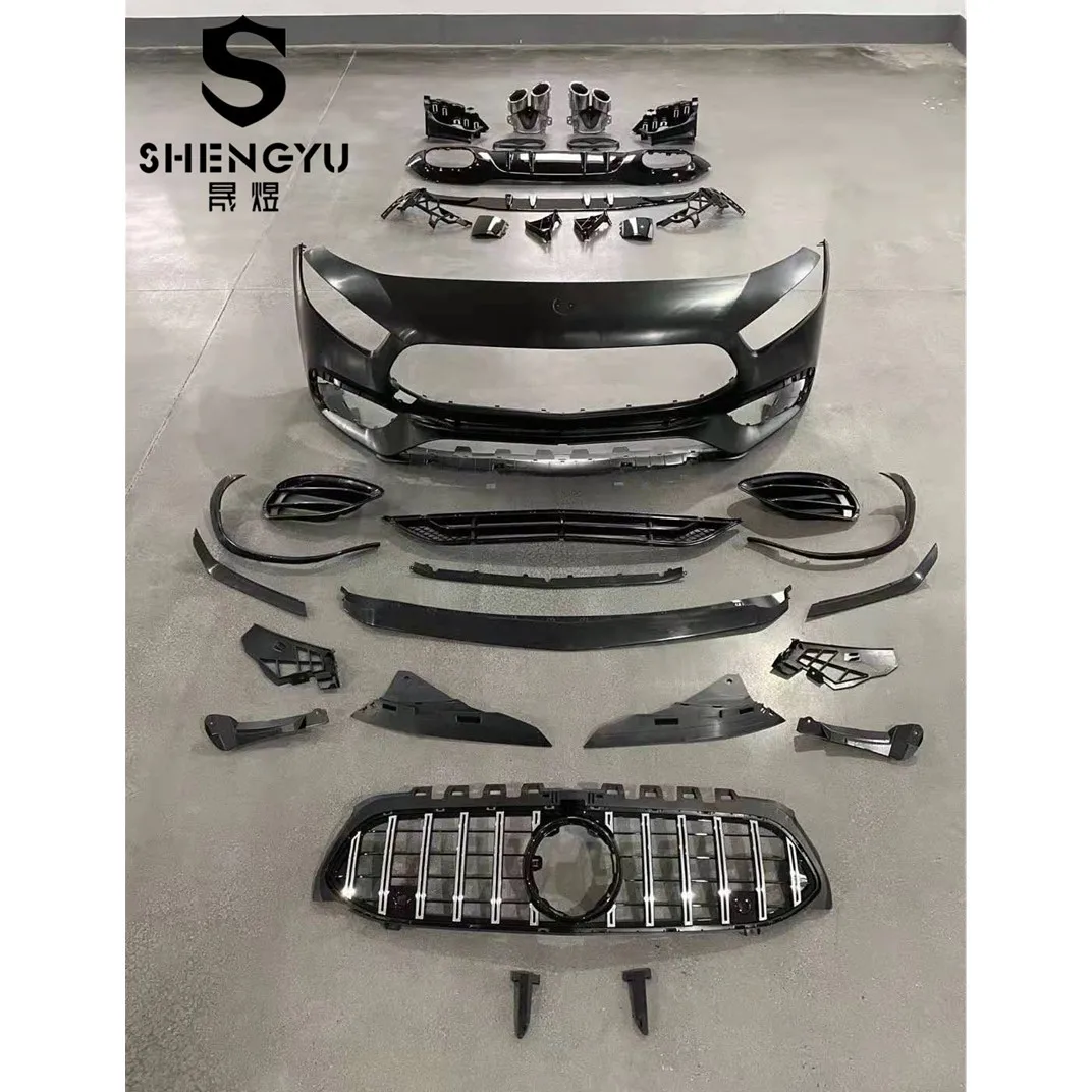 Car Body Kit for Benz W177 Upgrade to A45 AMG Model Front Bumper Grille Front Lip Rear Diffuser Exhaust Pipes
Car Body Kit for Benz W177 Upgrade to A45 AMG Model Front Bumper Grille Front Lip Rear Diffuser Exhaust Pipes